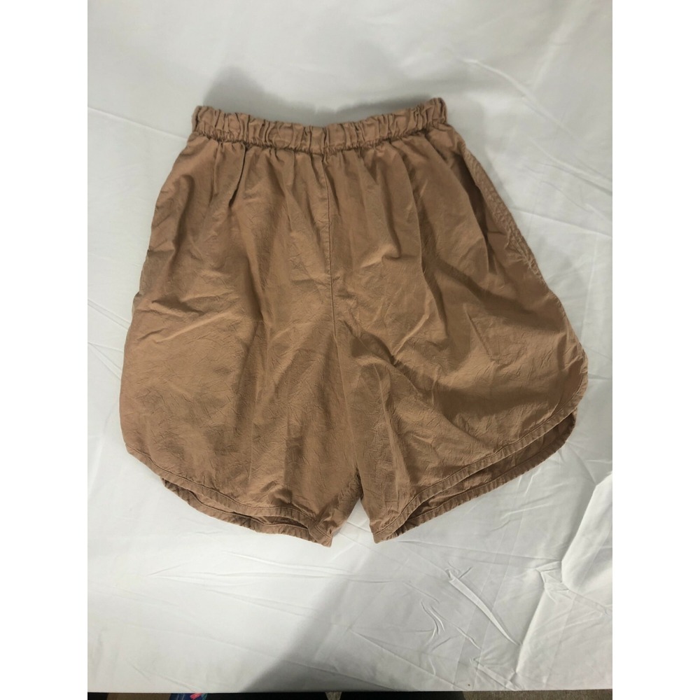 Prior Womens Size Small Tan Brown Shorts Balloon Side Slit Preowned - Picture 1 of 8